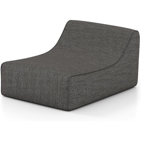COSTWAY Canapé Gonflable Lounge, Fauteuil Paresseux Gonflable Ergonomique avec Housse Amovible & Base Antidérapante, Chaise Longue Portable en Forme de L pour Salon, Bureau, Chambre (Gris) (1/2)