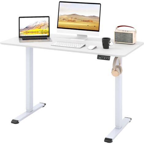 Bureau Assis-debout à Roulettes, Table Informatique à 2 Niveaux Pour Ordinateur (noir) - Bureau