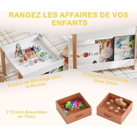 Ensemble table et chaise enfant réversibles en bois anthracite