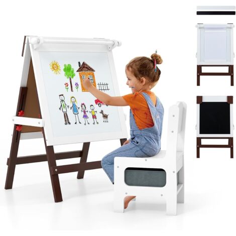 Tableau blanc magnétique Double face avec autocoll... - Grandado