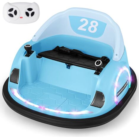 Costway – Voiture électrique enfant 12V avec télécommande – 2 modes de contrôle – Démarrage lent – Lumières clignotantes et musique – Charge 25kg – Pour 18 mois+