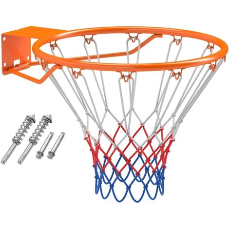 COSTWAY Panier de Basket Anneau Suspendu avec Filet Toutes Saisons, Jante de Basket-Ball Murale Remplacement Universelle pour Intérieur/Extérieur