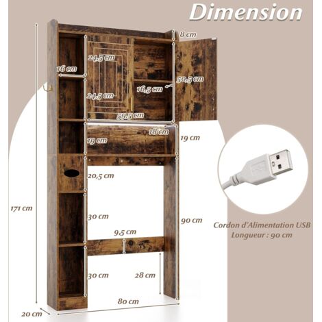 Buffet, Meuble De Rangement Avec étagère à Vin, 2 Portes En Verre Trempe 2 Tiroirs 90x40x126 5cm Blanc 91345892
