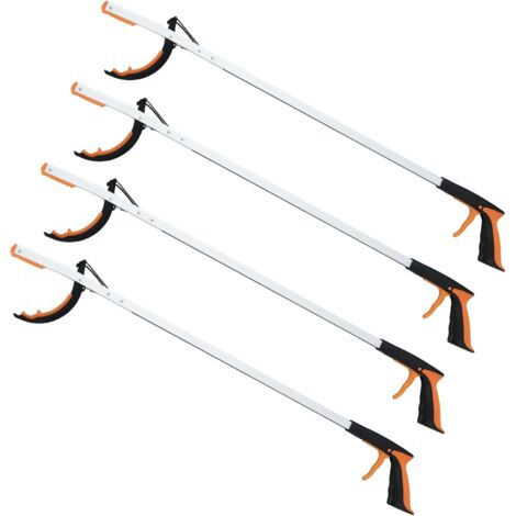 COSTWAY Outil de Ramassage 88 CM, Pince de Préhension pour Personnes Agées Extra-Long, Légère & Pratique en Aluminium, pour Prise de Corbeille, Ramassage des Déchets Feuilles de Jardin (4) (1/5)