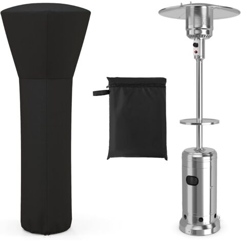 COSTWAY Housse de protection pour chauffage de terrasse, housse pour parasol chauffant, housse de protection pour radiateur, tissu Oxford imperméable, coupe-vent et résistant aux UV, 220 x 86,5 x 48,5