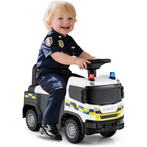 COSTWAY Porteur Enfant avec Volant & Klaxon & Son de Moteur, Voiture à Pousser Enfant avec Coffre sous Siège, Dispositif Anti-retournement, Charge 25kg pour Garçons et Filles de 12-36 Mois (Blanc COSTWAY Porteur Enfant avec Volant & Klaxon & Son de Moteur, Voiture à Pousser Enfant avec Coffre sous Siège, Dispositif Anti-retournement, Charge 25kg pour Garçons et Filles de 12-36 Mois (Blanc