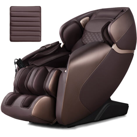 Fauteuil de Massage Électrique, Fauteuil Shiatsu Inclinable Zéro Gravité SL Track avec 12 Modes Prédéfinis Système de Chauffage Massage, Marron (1/5)