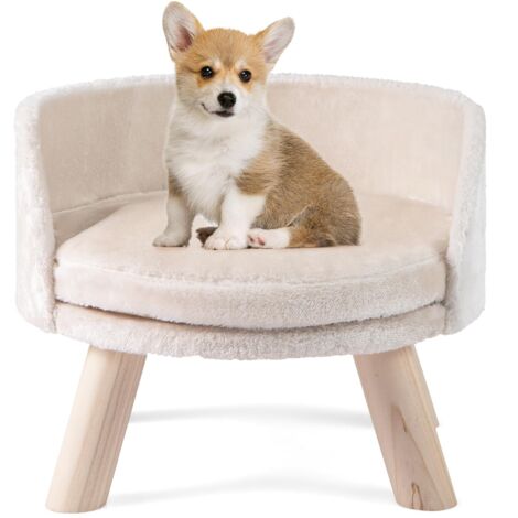 canapé-lit pour animaux petits chiens chats coussin doux housse amovible lavable canapé tissu doux jambes de chaise mobilier surélevé lounge ottoman (1/5)