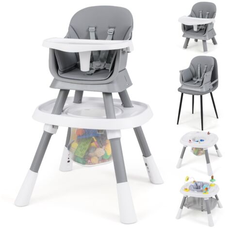 Chaise haute convertible 16 en 1 pour bébé, table de jeu, table d'étude, chaise pour tout-petit, rehausseur pour centre d'activités, hauteur réglabl