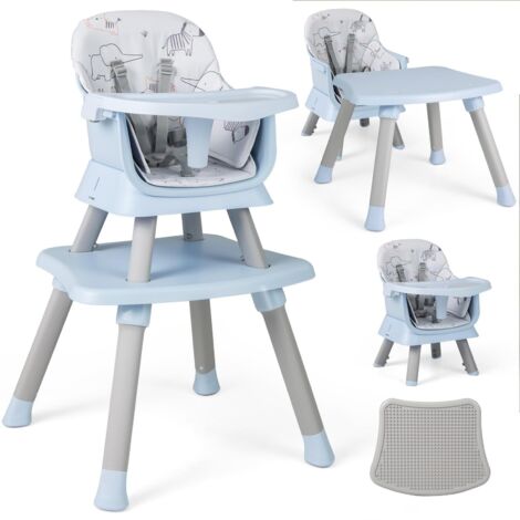 Chaise haute bébé, chaise d’alimentation pour nourrissons,chaise de repos convertible 6 en 1, chaise haute pour bébé avec plateau amovible, siège d’
