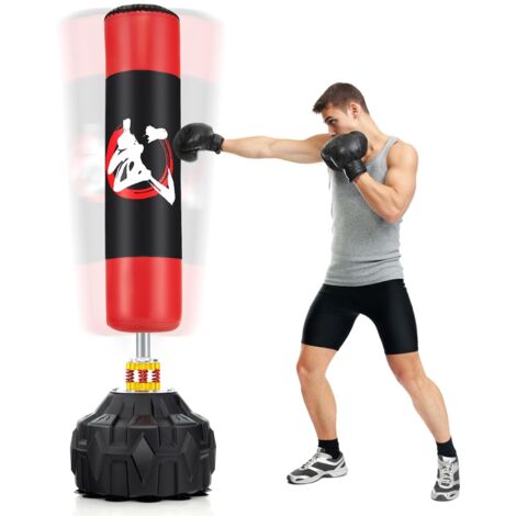 sac de frappe autoportant, sac de boxe lourd avec support, sac de frappe avec support pour adultes adolescents, hommes femmes sac debout de kickboxi