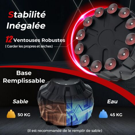 Sac De Frappe Lourd Avec Support – PVC épais 0,5 Mm, Base Large 58 Cm, Double Valve Anti-fuite – Pour Adultes Et Ados
