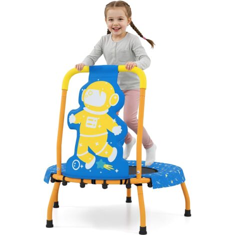 trampoline enfants tout-petits bébés intérieur mini 3-6 ans fitness rebond récréatif exercice tapis de saut poignée sans espace coussin de sécurité