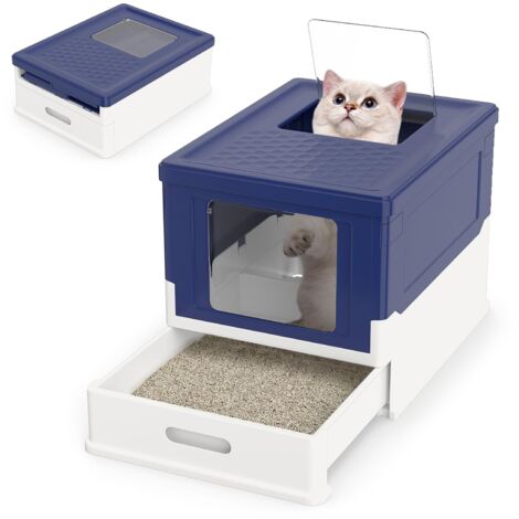 bac a litiere pour chat pliable,maison de toilette chat,litiere pour chat bac,bac litiere chat,bac a litiere,litiere chat fermé,bac à litière chat,b (1/5)