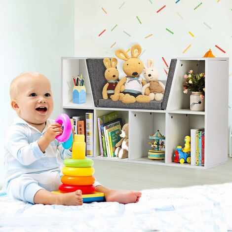 COSTWAY Étagère De Rangement Jouet En Forme Cuisine Avec Tableau Blanc Evier Amovible Meuble De Rangement Jouet En Hdpe Avec 4 Armoires 2 Bacs Dispositif Anti Basculement 116 X 38 X 98 Cm 81764975
