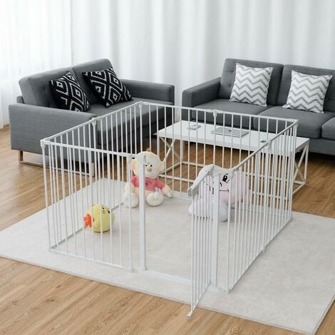 Costway Barriere De Securite Pour Bebe Animaux Enfant Grille De Protection Cheminee Pare Feu De Cheminee