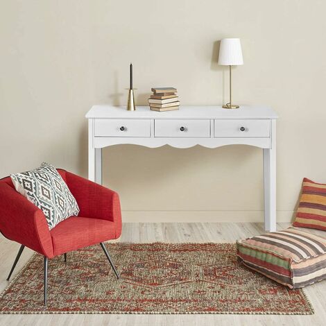 Table de console moderne Ktaxon avec 3 tiroirs et 3 Haiti