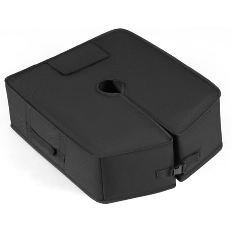 Pied de Parasol Sac Lestage, Poids de Base en Tissu Oxford, Remplissable de 40 kg de Sable, Ouverture Latérale & Poignées, Carré,Noir (1/5)