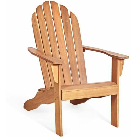 Chaise extérieur en bois design adirondack résistant aux