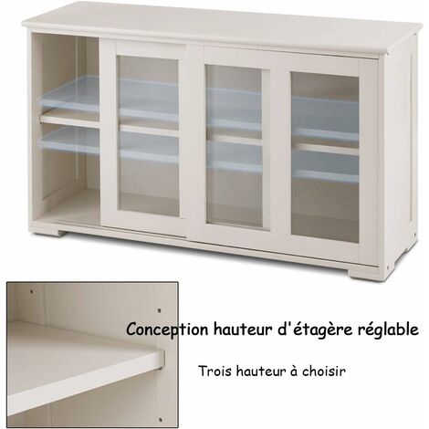 COSTWAY Buffet Cuisine, Meuble Bas Cuisine 2 Placards 2 Tiroirs Etagere Reglable Buffet Salle A Manger Pour Cuisine Salon Blanc 100 X 40 X 78 Cm 79027553 COSTWAY Buffet Cuisine, Meuble Bas Cuisine 2 Placards 2 Tiroirs Etagere Reglable Buffet Salle A Manger Pour Cuisine Salon Blanc 100 X 40 X 78 Cm 79027553