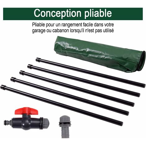 Récipient de stockage d'eau portable de 8 l avec robinet et tuyau