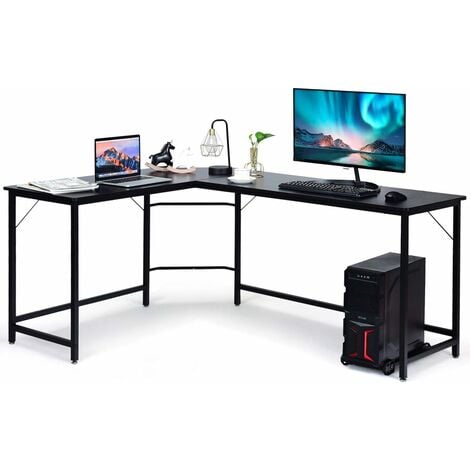 Table d'ordinateur Table de Bureau Table de Travail en aggloméré et  Acier,Environ 120x74x71,5 cm