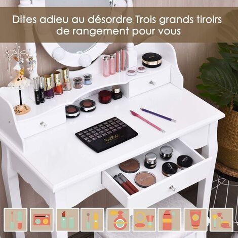 boxe Équiper Jeune femme coiffeuse avec tiroir et miroir Illustrer Immersion Pog