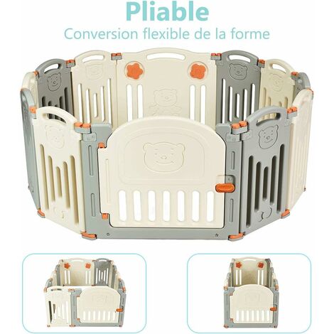 Parc en plastique avec porte BABY VIVO : Comparateur, Avis, Prix