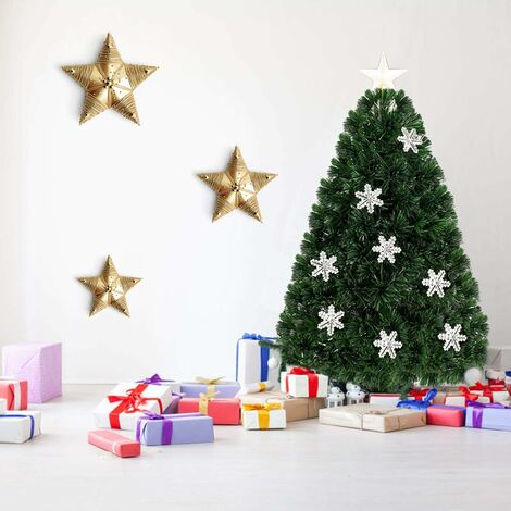 COSTWAY Sapin de Noël Arbre de Noël Artificiel avec Lumières LED 150CM (1/5)