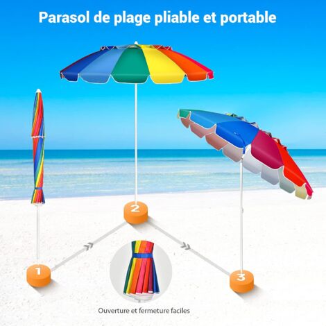 Sac De Transport Pour Parasol De Plage/terrasse - Tissu Oxford - Dimensions 150x20x20 Cm - Bandoulière Rembourrée