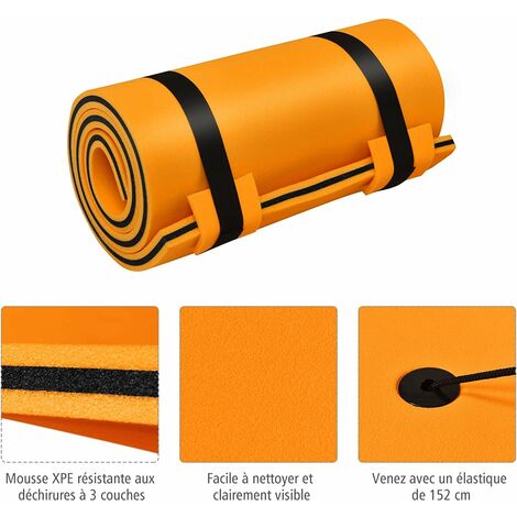 Tapis Flottant de Piscine 355 x 183 CM Matelas Flottant d’Eau 4-6