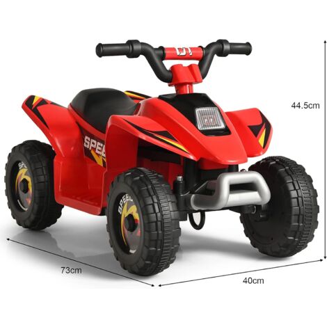 HOMCOM Quad Électrique Enfant 6V | 18-36 Mois | Vitesse 2.8-4.6 Km/h | Autonomie 50min - Vert
