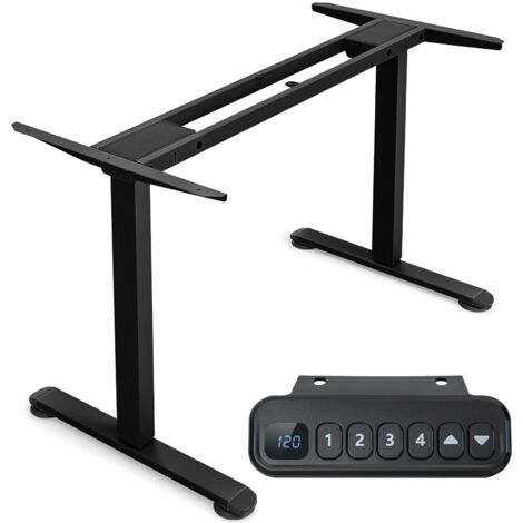 Costway – Bureau assis debout électrique 109-151 x 45 x 70-120 cm – 2 moteurs silencieux – Charge 100kg – Panneau intelligent avec mémoires
