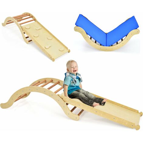 Ensemble de cadres d'escalade Montessori 3 en 1 : Arche en bois + Plan –  Wood Wood Toys