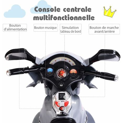 COSTWAY BMW Moto Electrique pour Enfants 6 V 4Ah 1 Place, Moto à 3 Roues 3