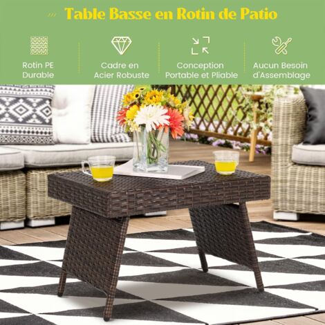 Table D'appoint Ronde 2 Niveaux Style Industriel – Plateau Bois, Structure Métallique, Pieds Réglables – Pour Salon, Chambre, Bureau
