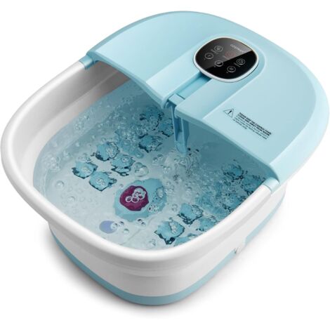 Bain de Pieds Massant, Pliable, Lumière Rouge,  Bleu Ciel