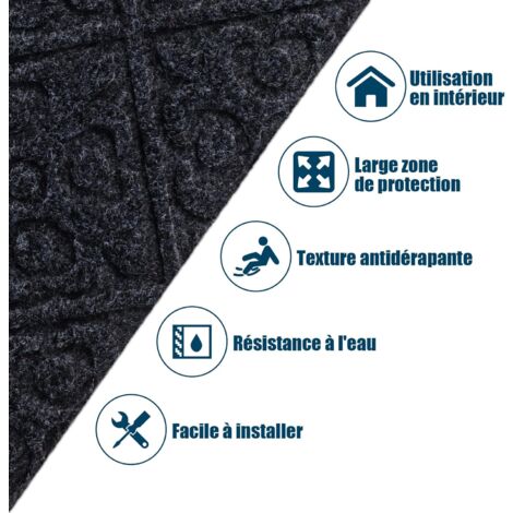 Lot 15 Marchettes Escalier Antidérapantes 20 × 76 Cm – Tapis Protection Gris – Adhésif Réutilisable Enfants & Seniors