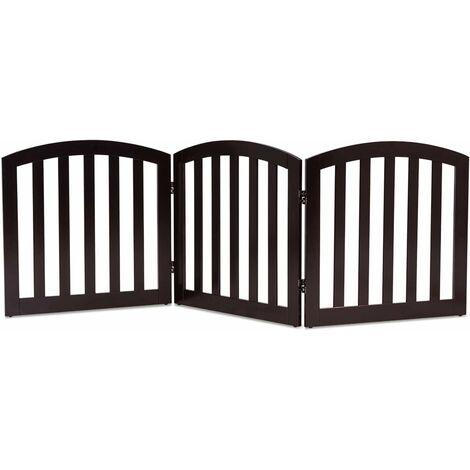 Barrière pour chien pour portes, escaliers ou maison autoportante, pliable,  style accordéon, clôture intérieure en bois NW - AliExpress