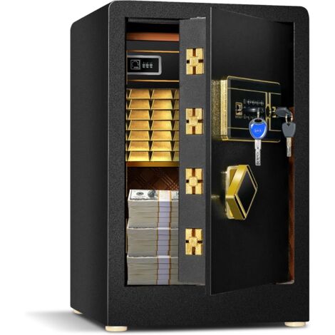 Costway – Coffre-fort électronique avec clavier numérique – Système d'alarme – 2 clés – Acier renforcé – Dimensions 38x35,5x59 cm – 24 kg