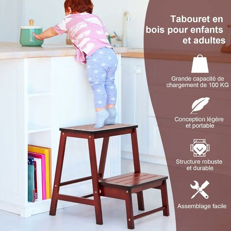Relaxdays Tabouret, en Bambou, Charge Max., 100 …