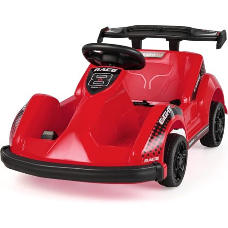 Kart Électrique Enfant 12V - Vitesse 3-8 Km/h, Mode Drift, Lumières Et Musique - Pour 8-12 Ans (50 Kg Max)