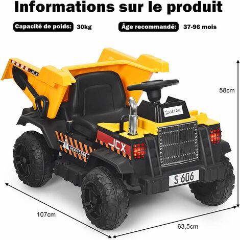 COSTWAY 12V Voiture Électrique Enfants avec Télécommande 2,4 G