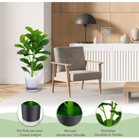 Lot De 2 Oliviers Artificiels 185cm - 1296 Feuilles Et 72 Fruits, Décoration Maison Jardin