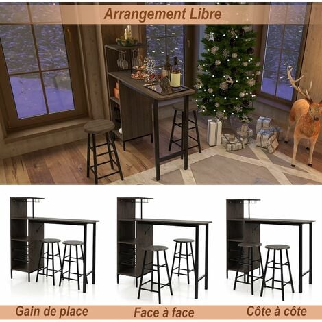 Costway 3 piece bar deals table set