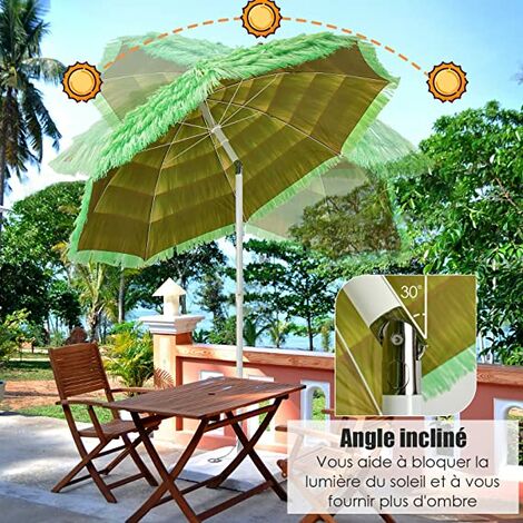 Parasol De Terrasse 3x3m à 3 Niveaux COSTWAY - Double Ventilation, Inclinaison Réglable, Manivelle, Couleur Beige Ou Café - 13