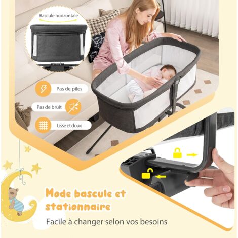 Matelas Inclinable Pour Bébé 0-12 Mois - Inclinaison 15° Anti-reflux Et Coliques - Hypoallergénique, Lavable, Pour Un Sommeil Plus Calme