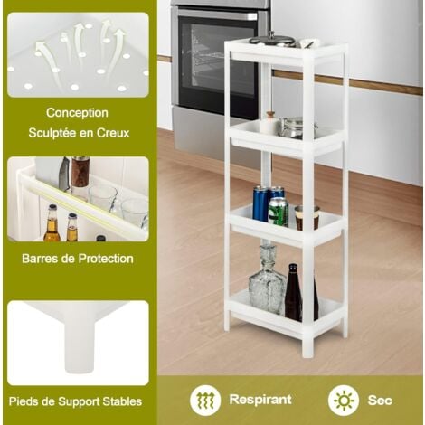 Étagères de rangement pour buanderie 4 niveaux étagères avec