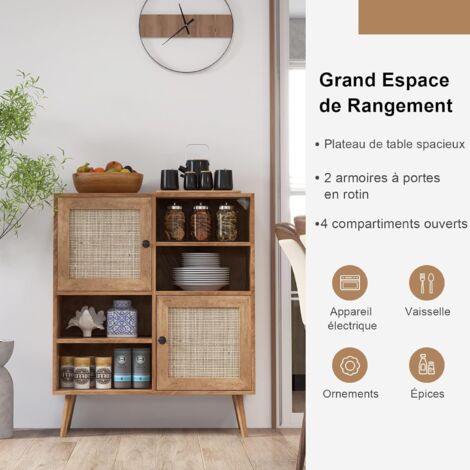 Buffet de cuisine armoire cuisine multi-rangements placard
