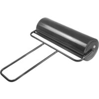 COSTWAY Rouleau à Gazon de Jardin 48L avec Poignée en Acier Haute Résistance, Rempli d'eau & Sable - Ø 32 CM du Rouleau, Idéal pour Obtenir Une Pelouse Uniforme 114 x 60 x 32cm, Noir